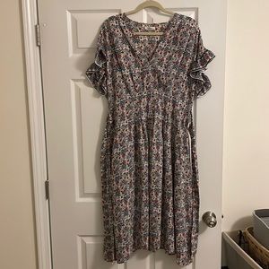 Midi length floral dress